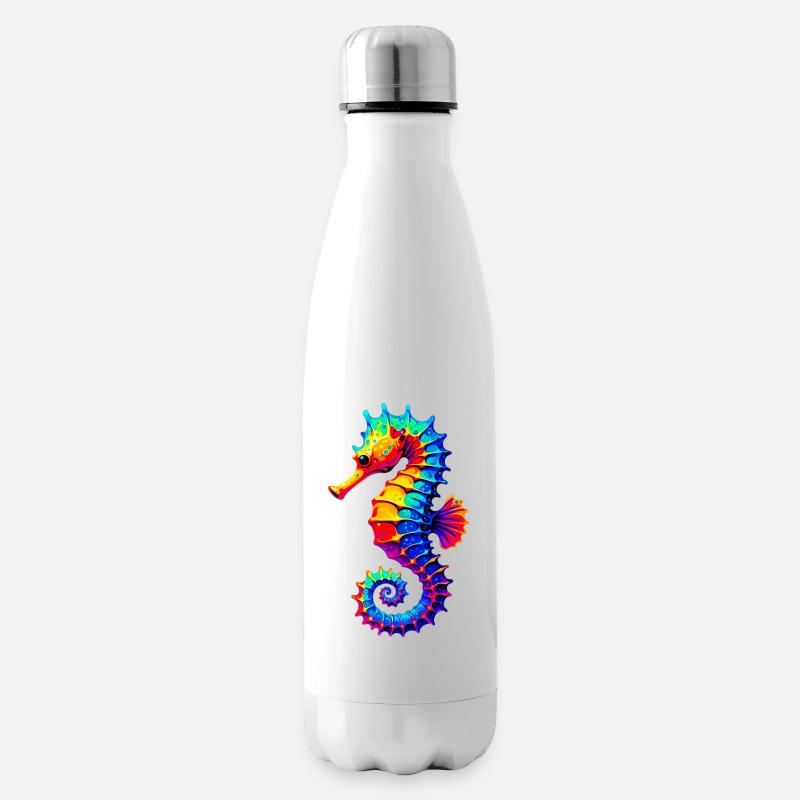 Seepferdchen - Isolierflasche - Weiß