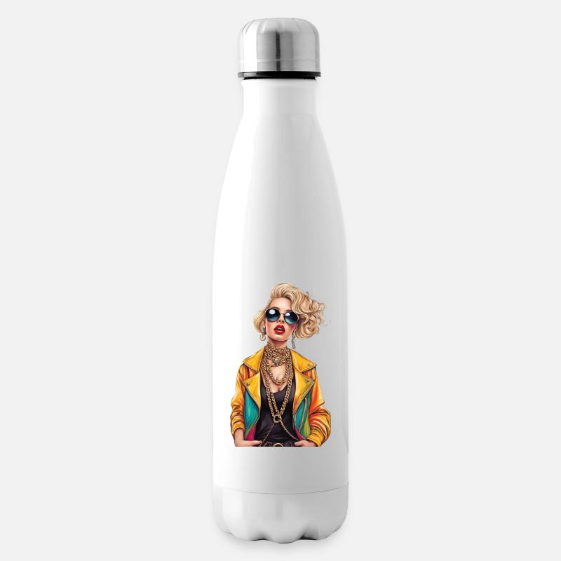 Coole Frau - Isolierflasche - Weiß