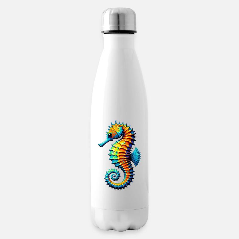 Seepferdchen - Isolierflasche - Weiß