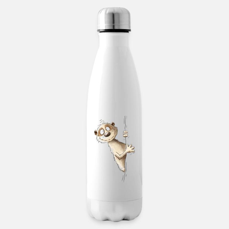 Drolliges Erdmännchen I Wildtier Tiere - Isolierflasche - Weiß