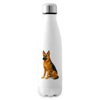 German Shepherd Dog in Low Poly - Insulated Water Bottle - white - Right