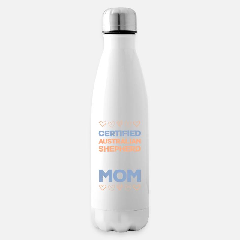 Zertifizierte Australian Shepherd Mama - Isolierflasche - Weiß