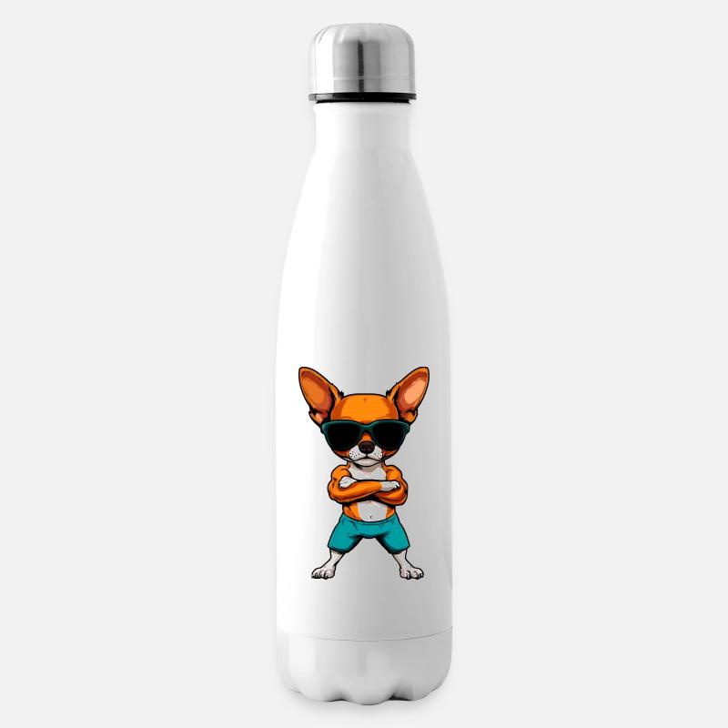 Trainer Chihuahua - Isolierflasche - Weiß