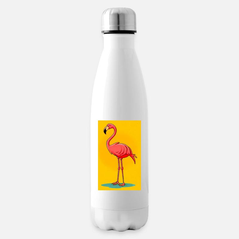 Flamingo - Isolierflasche - Weiß