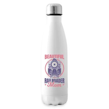 Railroad Worker Mom - Insulated Water Bottle - white - Right