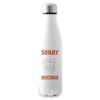 Tut Mir Leid Dass Ich Zu Spät Bin Euchre - Isolierflasche - Weiß - Rechts