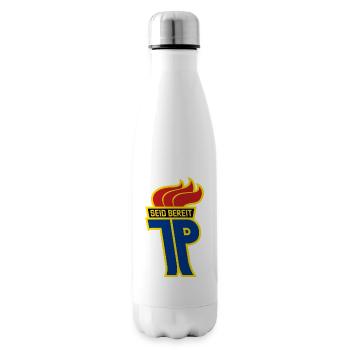 JP - Junge Pioniere Logo - Isolierflasche - Weiß - Rechts