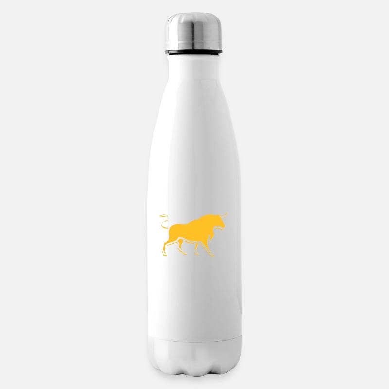 A Wild Bull - Insulated Water Bottle - white