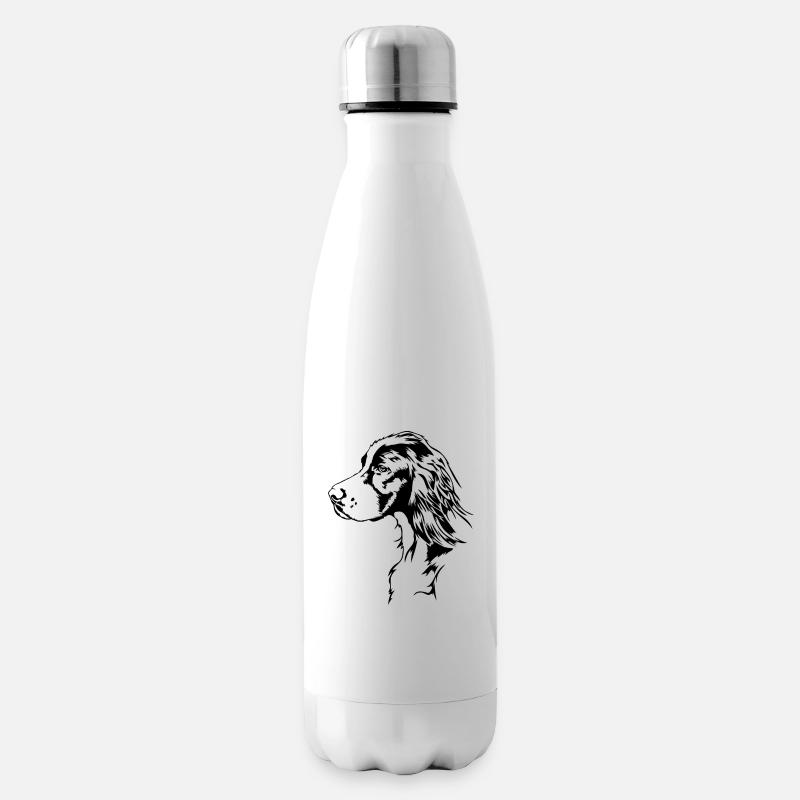 Irish Red and White Setter Jagdhund Hunde Wilsigns - Isolierflasche - Weiß