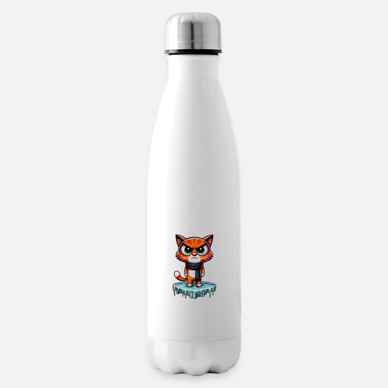 Guten Morgen? Ganz dünnes Eis! - Isolierflasche - Weiß