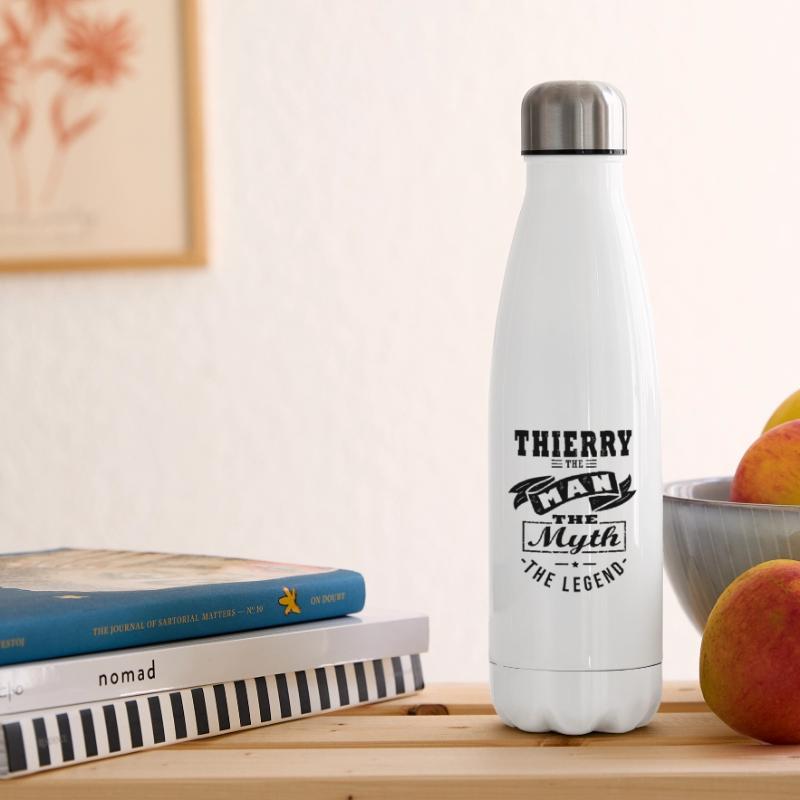 Thierry personalized gift first name thierry Insulated Water Bottle