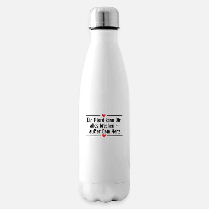 Pferd - Isolierflasche - Weiß