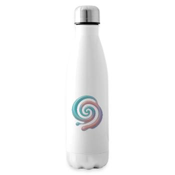 3D Spirale Pastell - Isolierflasche - Weiß - Rechts