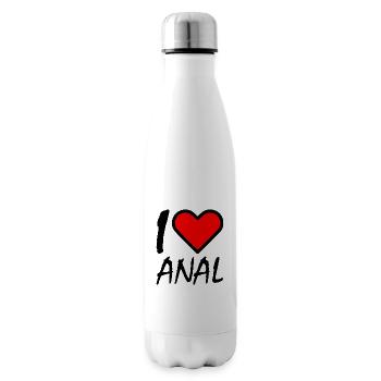 I love - Insulated Water Bottle - white - Right