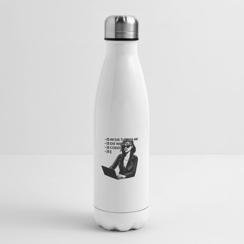 Coden Programmieren Programmiererin Isolierflasche