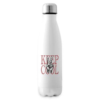 Peace Symbol für Männer die cool bleiben - Isolierflasche - Weiß - Rechts
