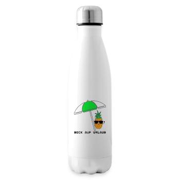 Cool pineapple with parasol and sunglasses - Insulated Water Bottle - white - Right