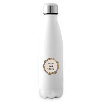 Nope, not today - Insulated Water Bottle - white - Right