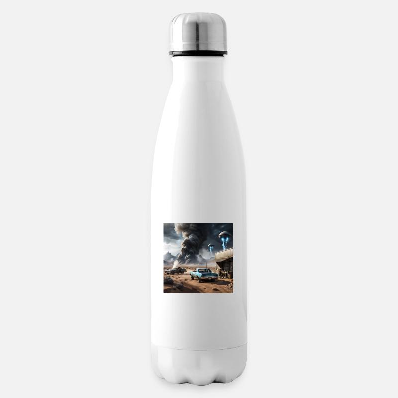 UFO über Wüstenstaub - Isolierflasche - Weiß