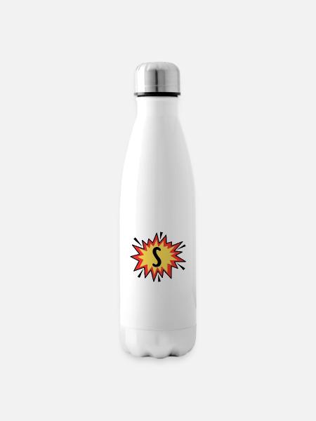 Lettre S - Bouteille isotherme - blanc