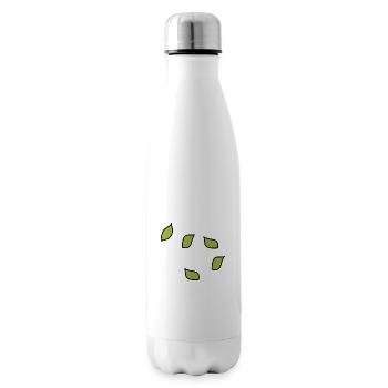 Arbre à motif de feuilles vertes - Bouteille isotherme - blanc - Droite