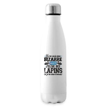 Lapin Cuniculteur Cuniculture Animal Cadeau Humour - Bouteille isotherme - blanc - Droite