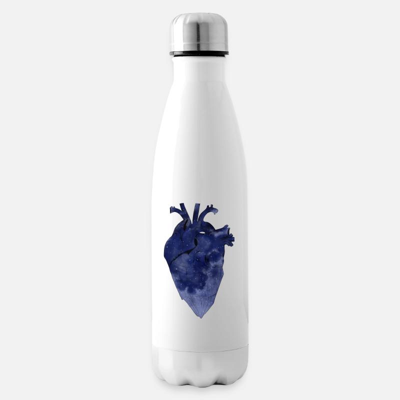 Herz - Isolierflasche - Weiß