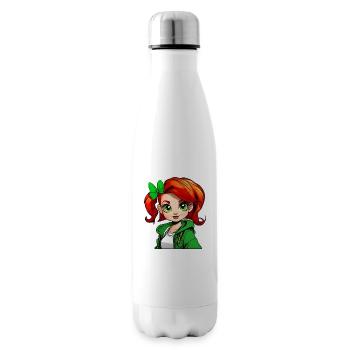 Cute Irish redhead girl - Insulated Water Bottle - white - Right