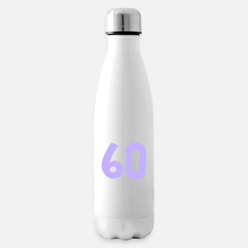 60. 60 ANS. 60e ANNIVERSAIRE. ANNIVERSAIRE 60 ANS. - Bouteille isotherme - blanc