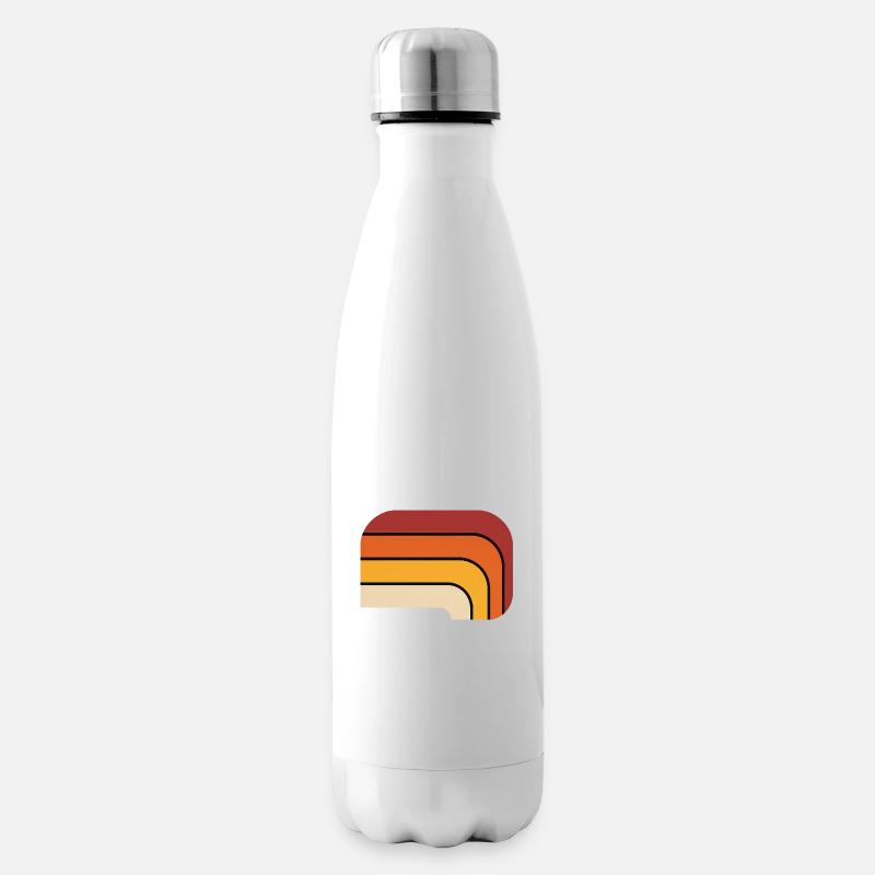 Retro Farbverlauf Design - Isolierflasche - Weiß