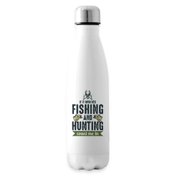 Angeln Papa Fisch Outdoor Jagd Jäger Lustig - Isolierflasche - Weiß - Rechts