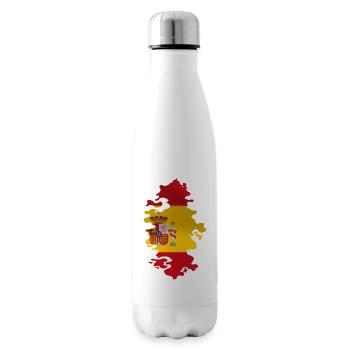 Drapeau d’Espagne Vintage Drapeau espagnol d’occasion Look - Bouteille isotherme - blanc - Droite
