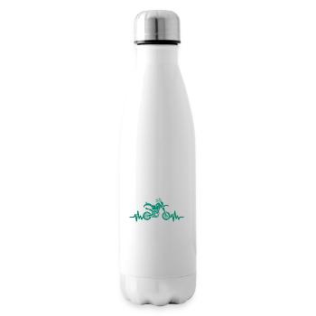 Heartbeat Motorrad - Motorcross - Isolierflasche - Weiß - Rechts