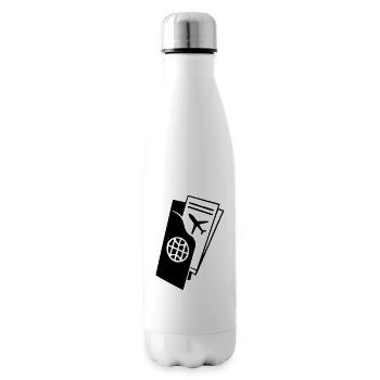 Flugticket, Reisen - Isolierflasche - Weiß - Rechts