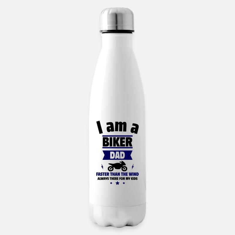 ich bin ein Biker-Papa, Vatertagsgeschenk - Isolierflasche - Weiß