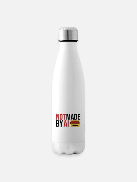 Not made by AI - Insulated Water Bottle - white