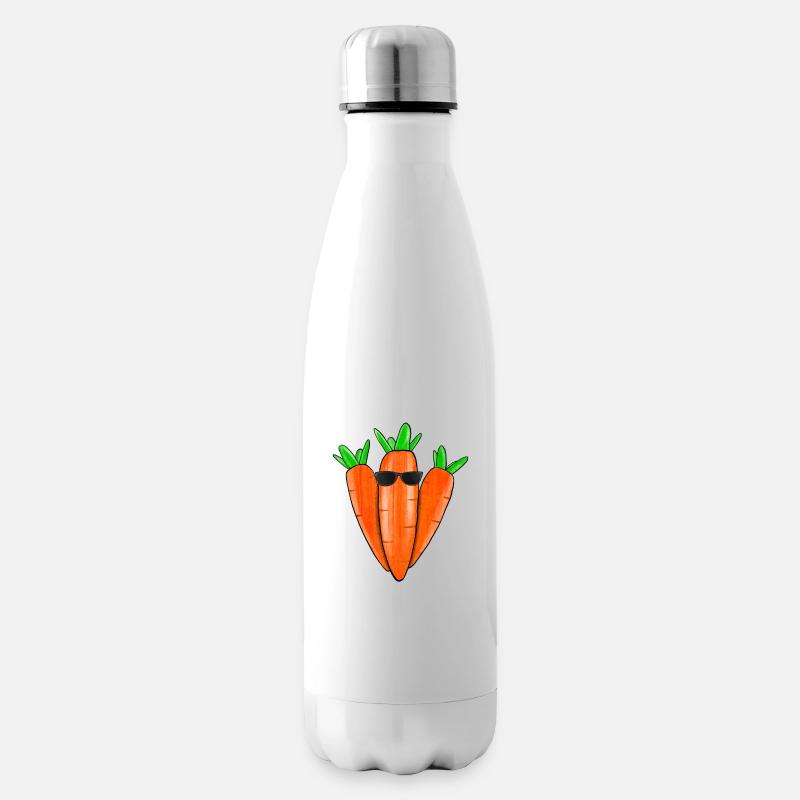 Karotten Gang mit Sonnenbrille - Isolierflasche - Weiß