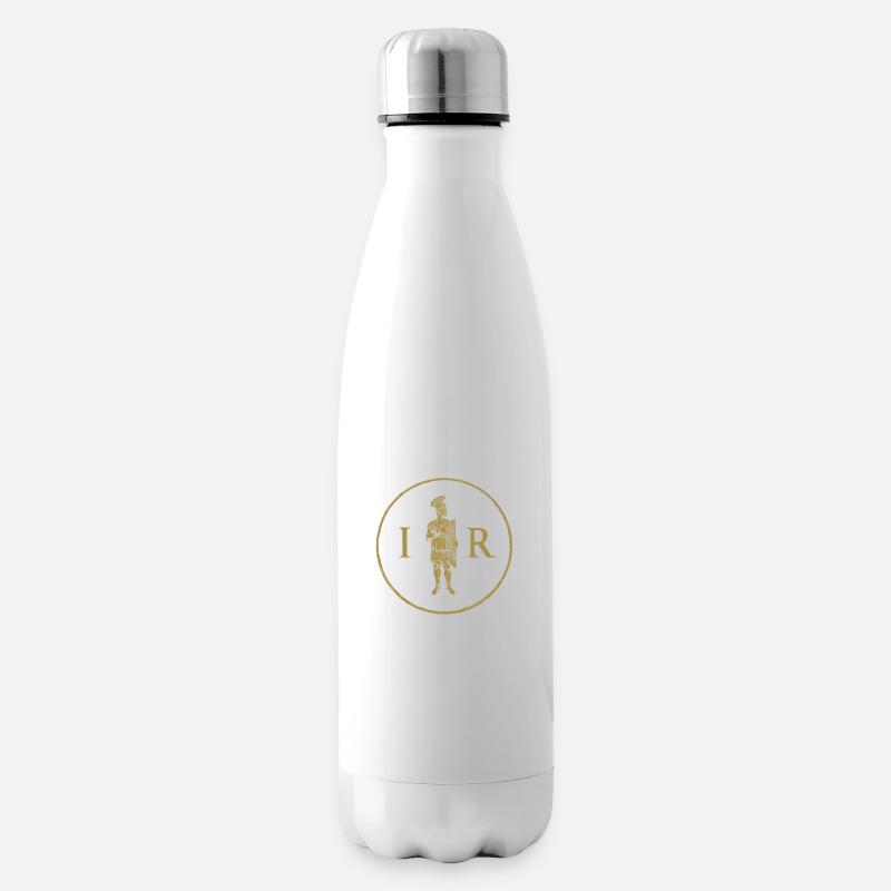 Prétorien et initiales IMPERIUM ROMANUM - Bouteille isotherme - blanc