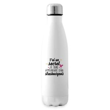 Strasbourg Strasbourgeois Amoureuse Cadeau Humour - Bouteille isotherme - blanc - Droite
