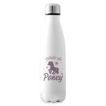 Pilote de Poney - Bouteille isotherme - blanc - Droite