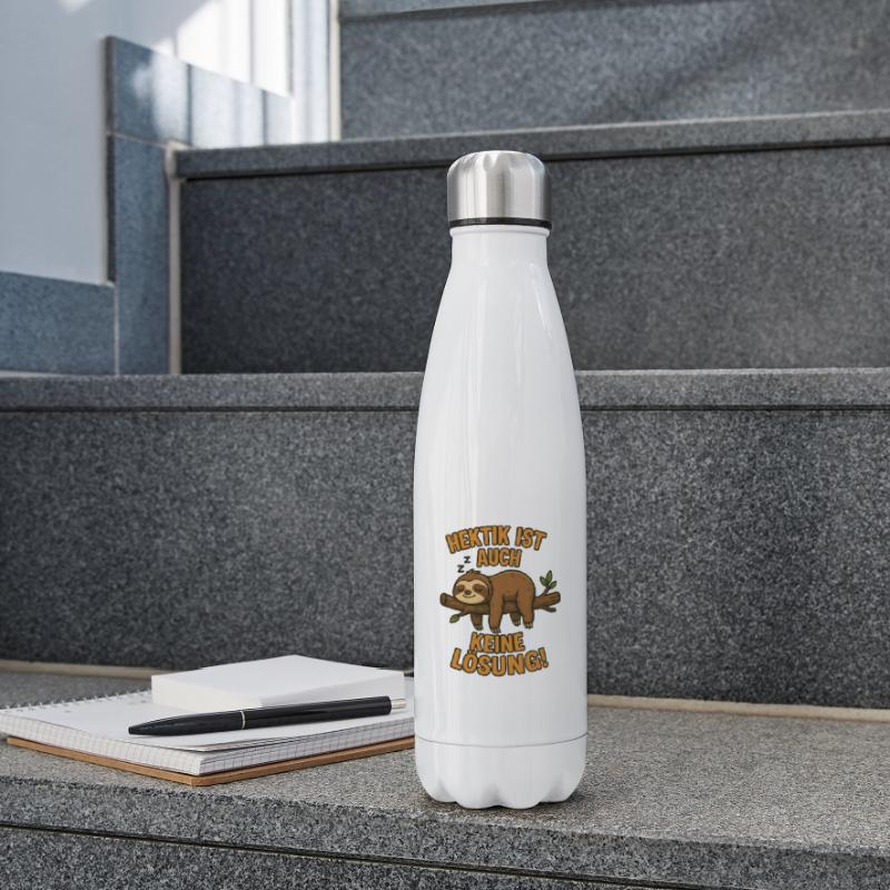 Hectic is also not a solution sleeping sloth Insulated Water Bottle
