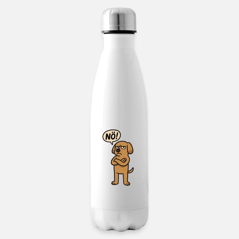 Nö lustiger Spruch Hund - Isolierflasche - Weiß
