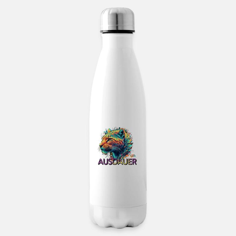 Werte mit Tieren: Ausdauer - Isolierflasche - Weiß