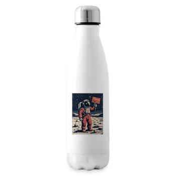 Astronaut with message - Insulated Water Bottle - white - Right