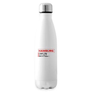Hamburg Work hard - Isolierflasche - Weiß - Rechts