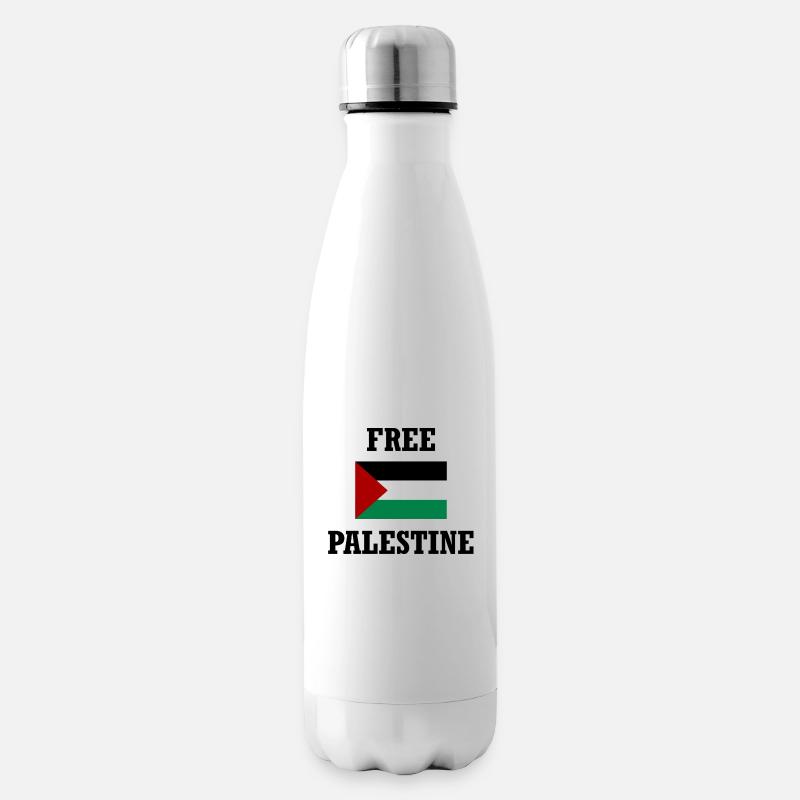 Palestine libre - Bouteille isotherme - blanc