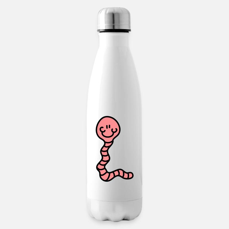 Wurm - Isolierflasche - Weiß