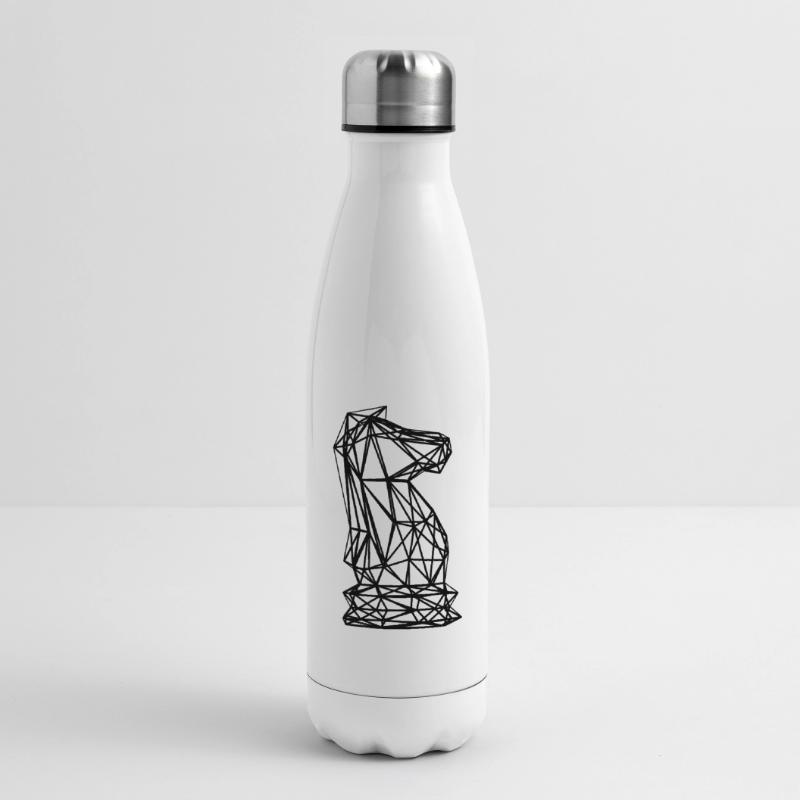 Chevalier de Chessman composé de lignes, polygone Bouteille isotherme