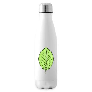 beech leaf tree plant shape clip art design forest - Insulated Water Bottle - white - Right