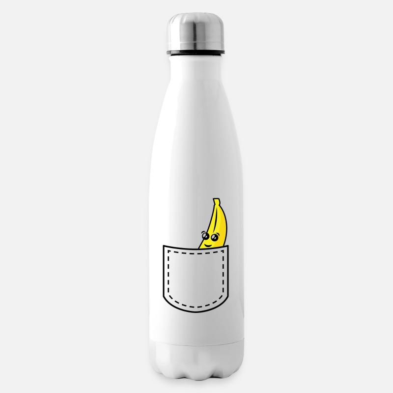 banane dans une poche - Bouteille isotherme - blanc